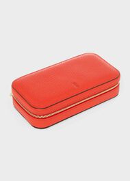 Shetland Leather Jewellery Box, Bright Red, hi-res