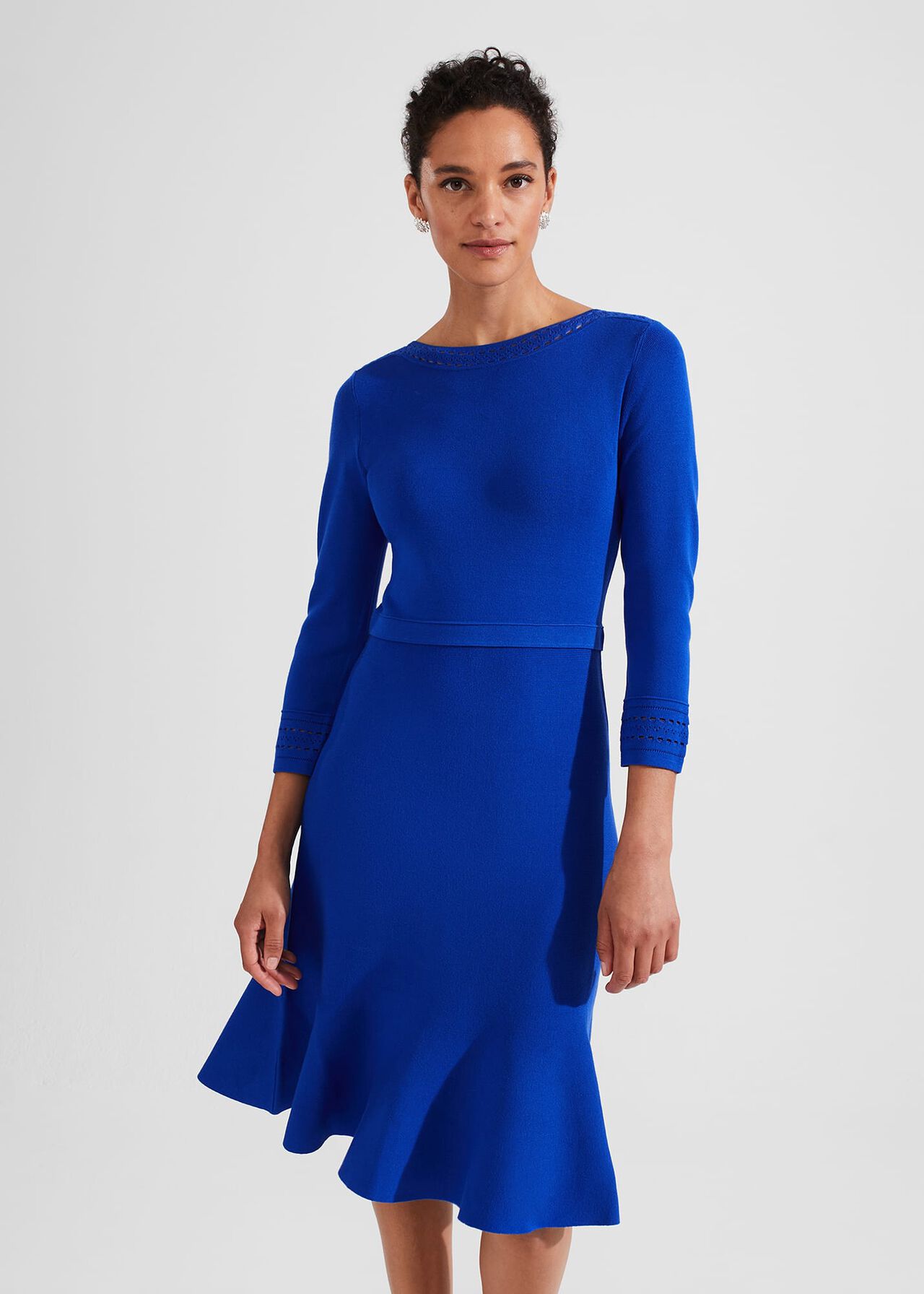 Quinn Knitted Dress, Egyptian Blue, hi-res