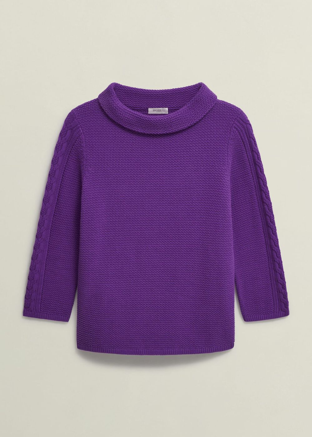 Camilla Cotton Jumper, Amaranth Purple, hi-res