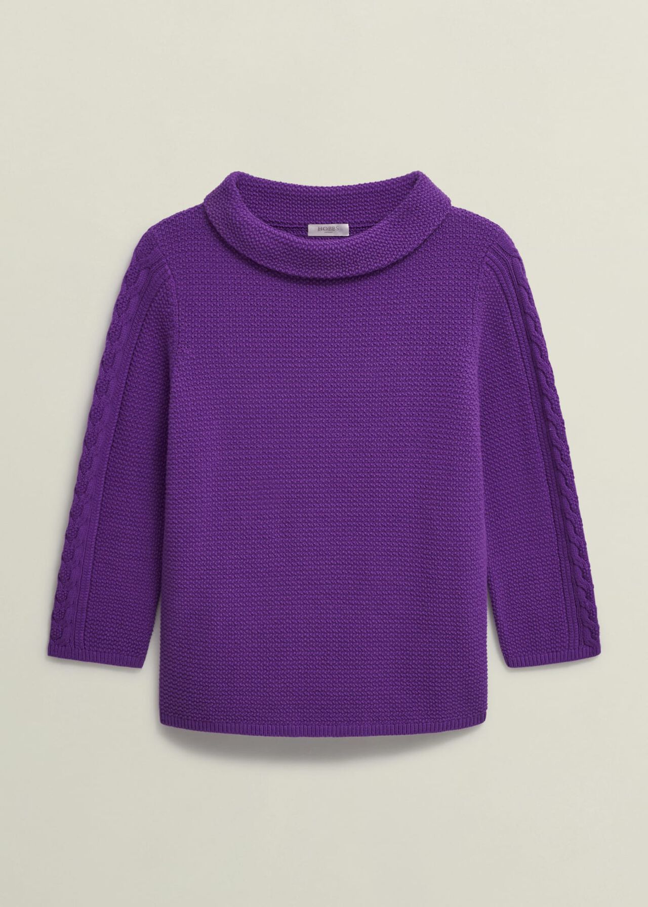 Camilla Cotton Jumper, Amaranth Purple, hi-res
