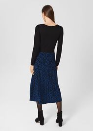 Petite Elena Knitted Dress, Black Blue, hi-res