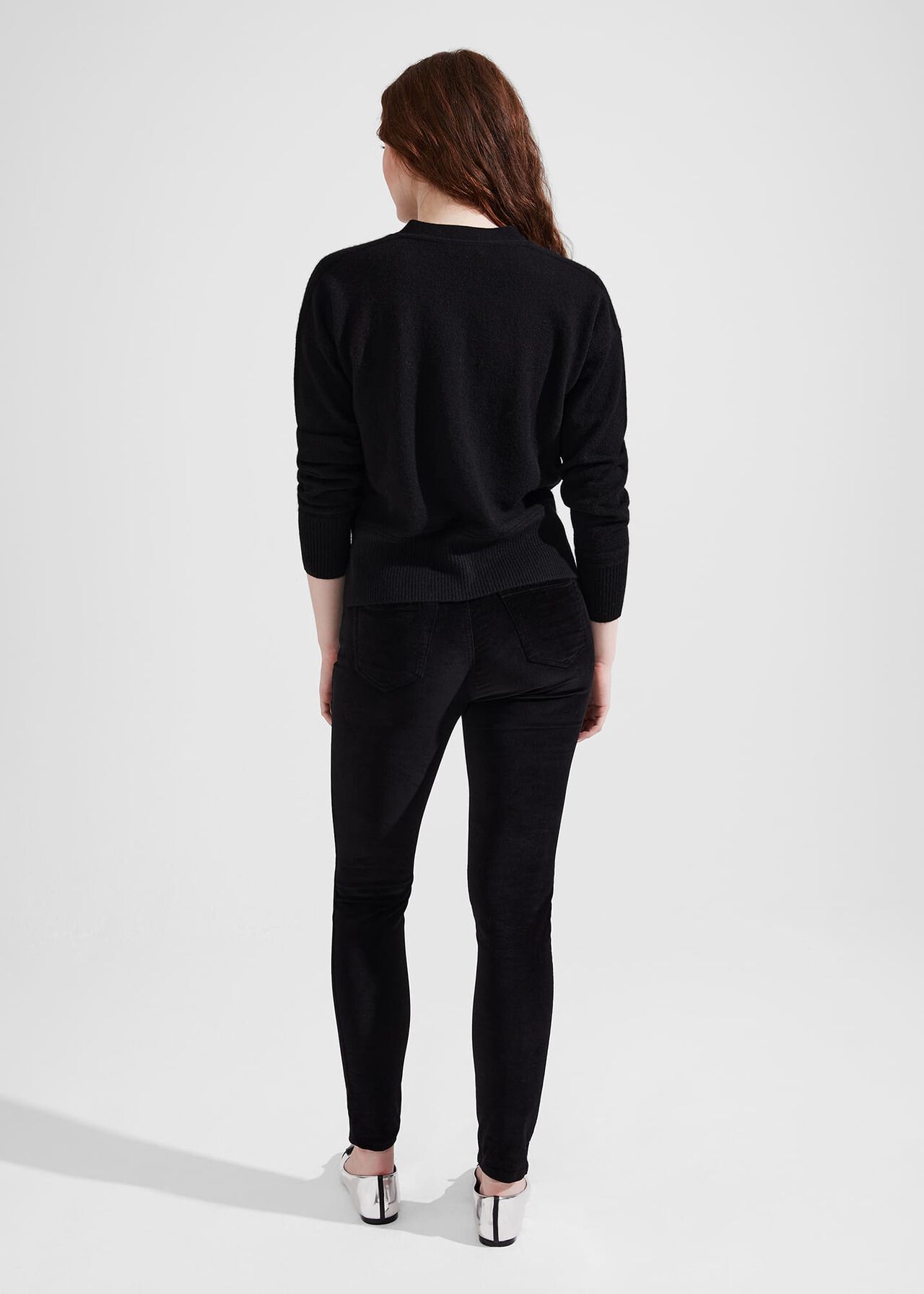 Gia Velvet Jeans, Black, hi-res