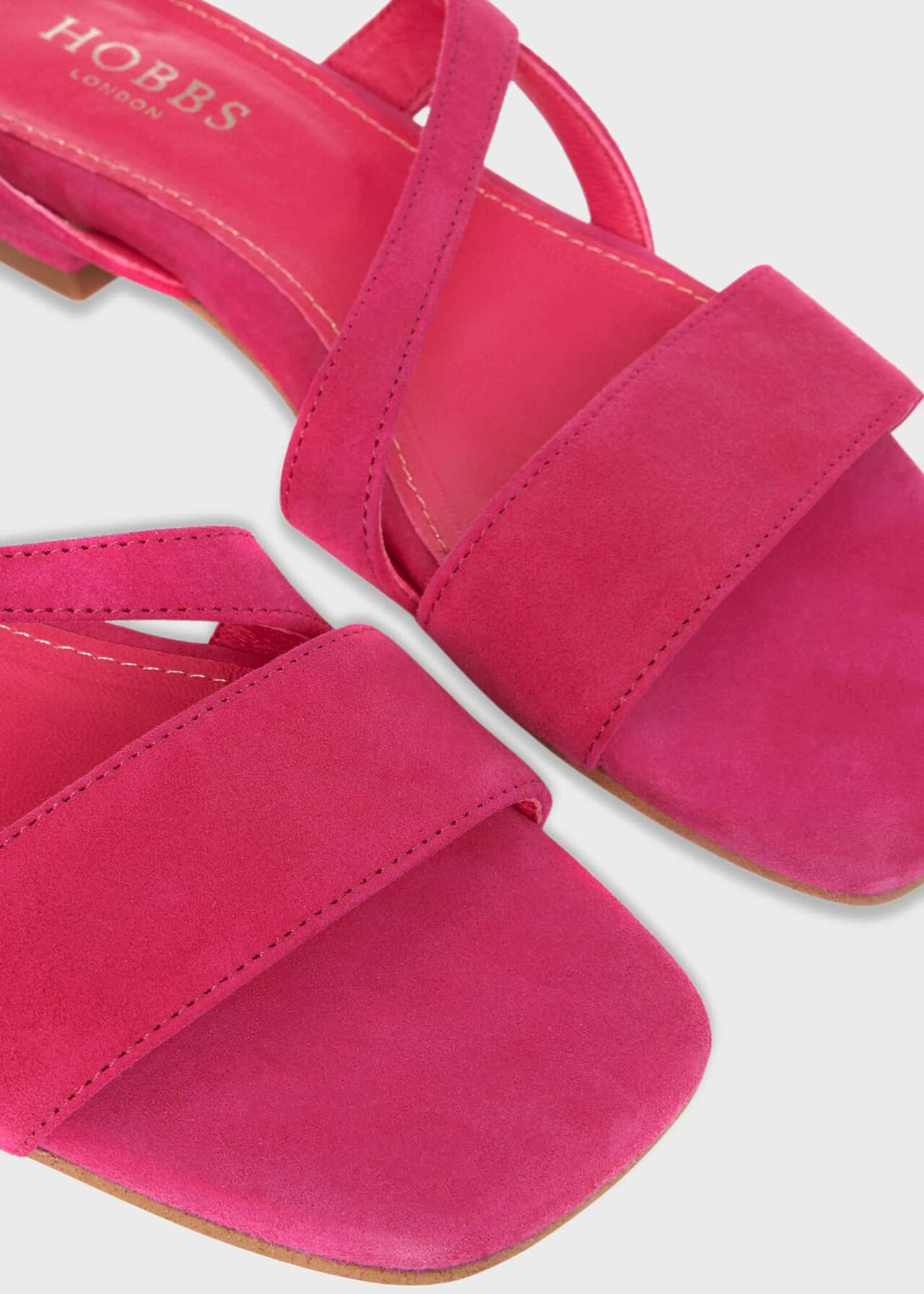 Mila Flat Sandal, Bright Pink, hi-res
