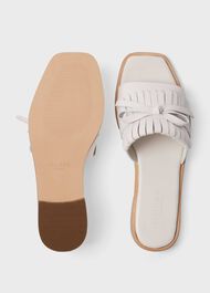 Aliza Leather Sandals, White, hi-res