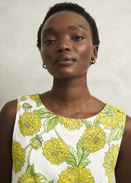 Maddy Cotton Printed Top, Ivory Multi, hi-res