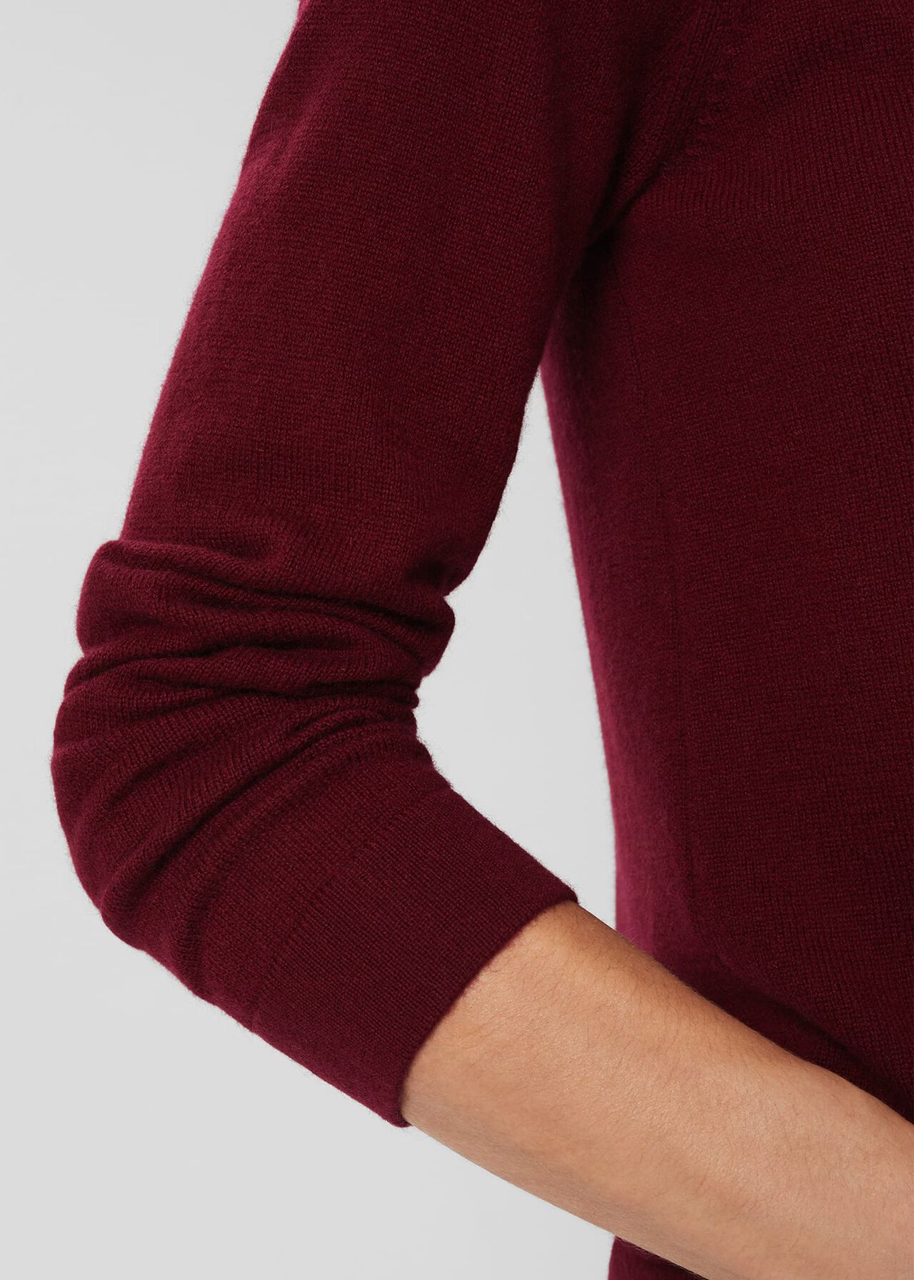 Audrey Wool Cashmere Jumper, Wine, hi-res