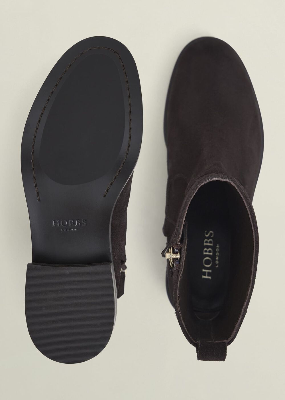 Georgie Suede Ankle Boots, Chocolate Brown, hi-res