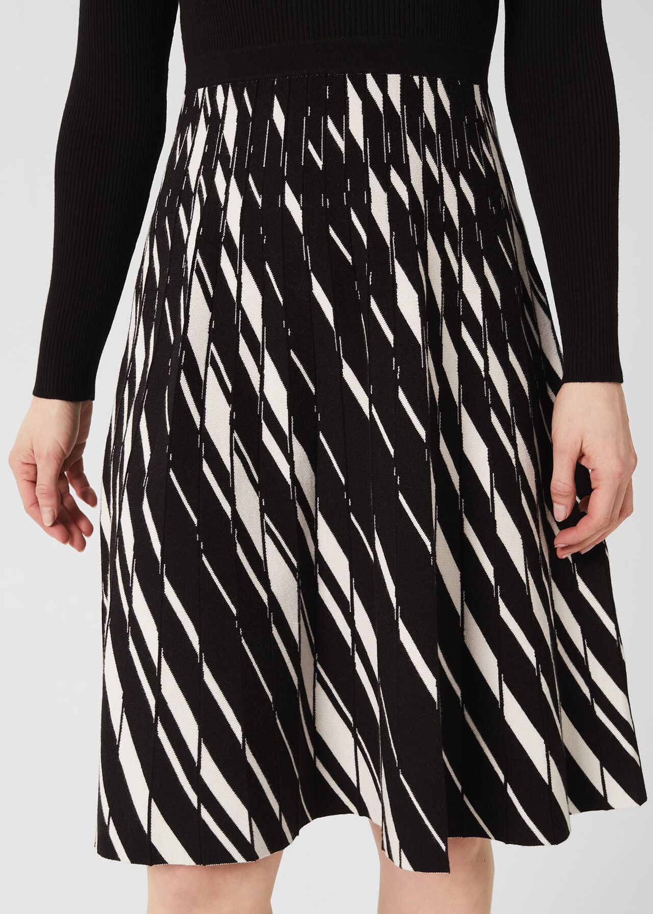Petite Reva Dress, Black Ivory, hi-res