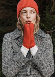 Philipa Knit Hat With Wool , Red, hi-res