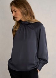 Tara Blouse, Deep Slate Blue, hi-res
