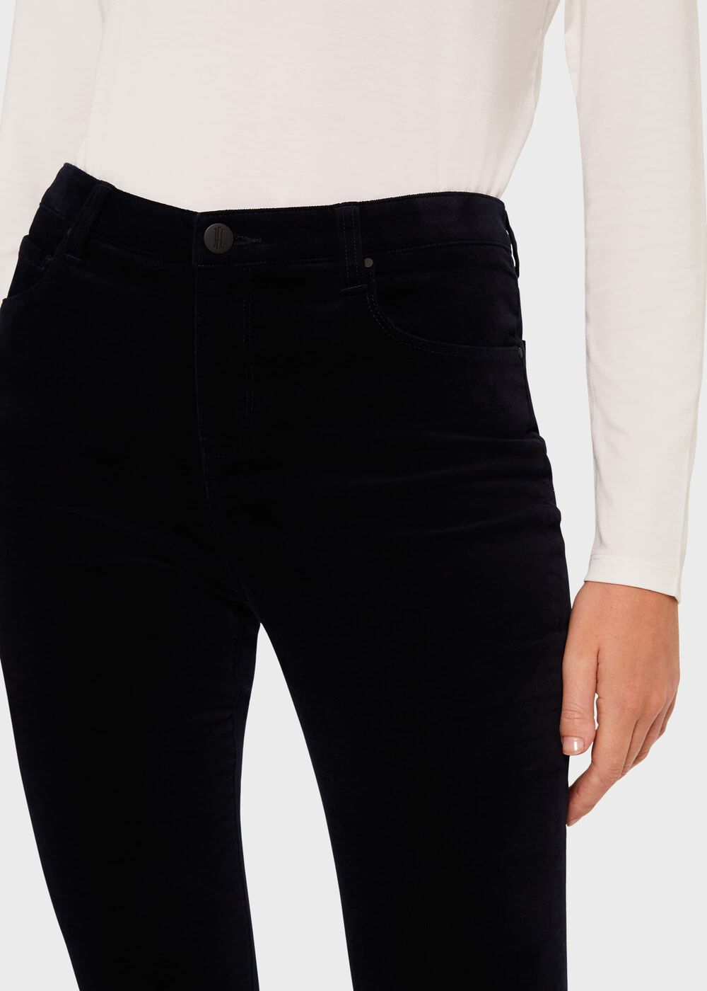 Marianne Velvet Skinny Jeans With Stretch, Midnight, hi-res