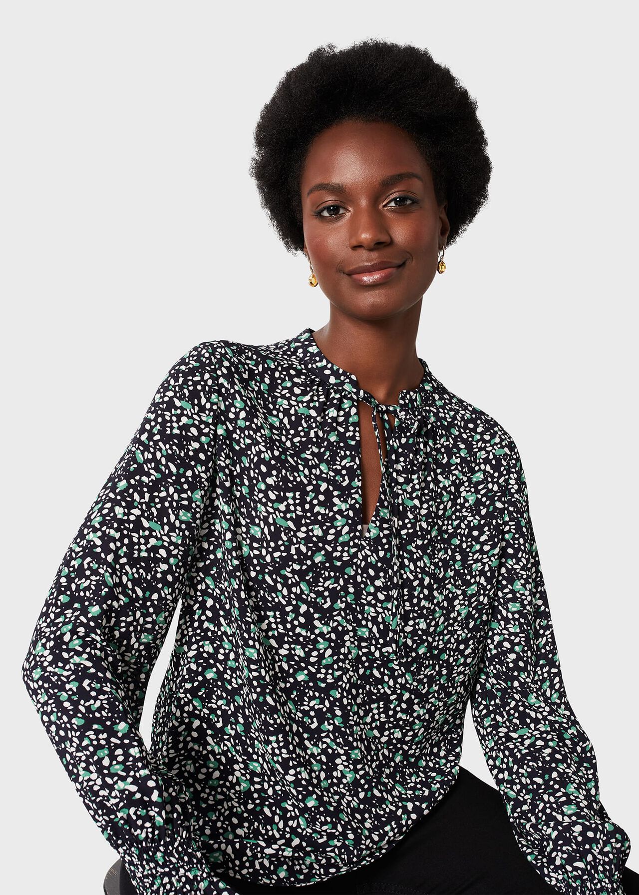 Aisha Blouse, Green Multi, hi-res