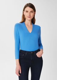 Aimee Top, Azure Blue, hi-res