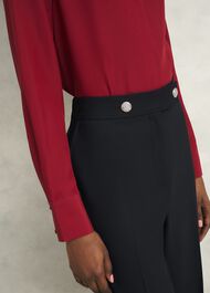 Heidi Wool Blend Trousers, Black, hi-res