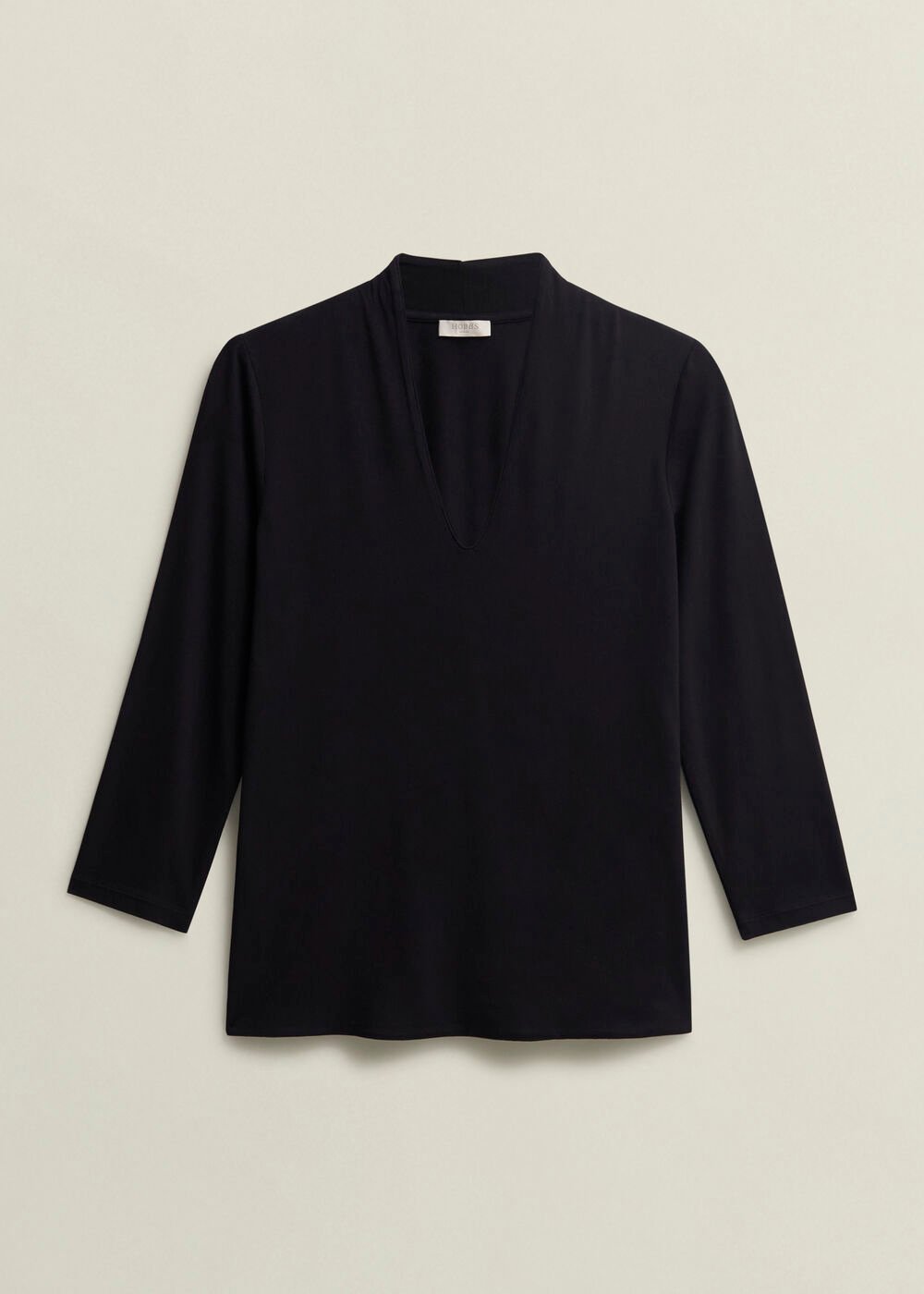 Aimee Double Fronted Top, Black, hi-res