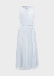 Blythe Pleated Fit And Flare Dress, Celeste Blue, hi-res
