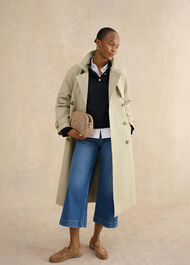 Adler Knitted Cotton Jumper, Hobbs Navy, hi-res