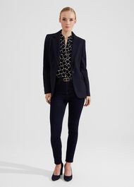 Maeva Blouse, Navy Ivory, hi-res