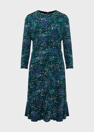 Ami Jersey Dress, Deep Teal Multi, hi-res