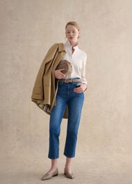 Andra Stripe Shirt, Neutral White, hi-res