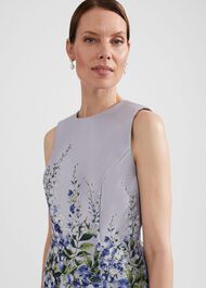 Sofia Jacquard Dress, Pale Blue Multi, hi-res