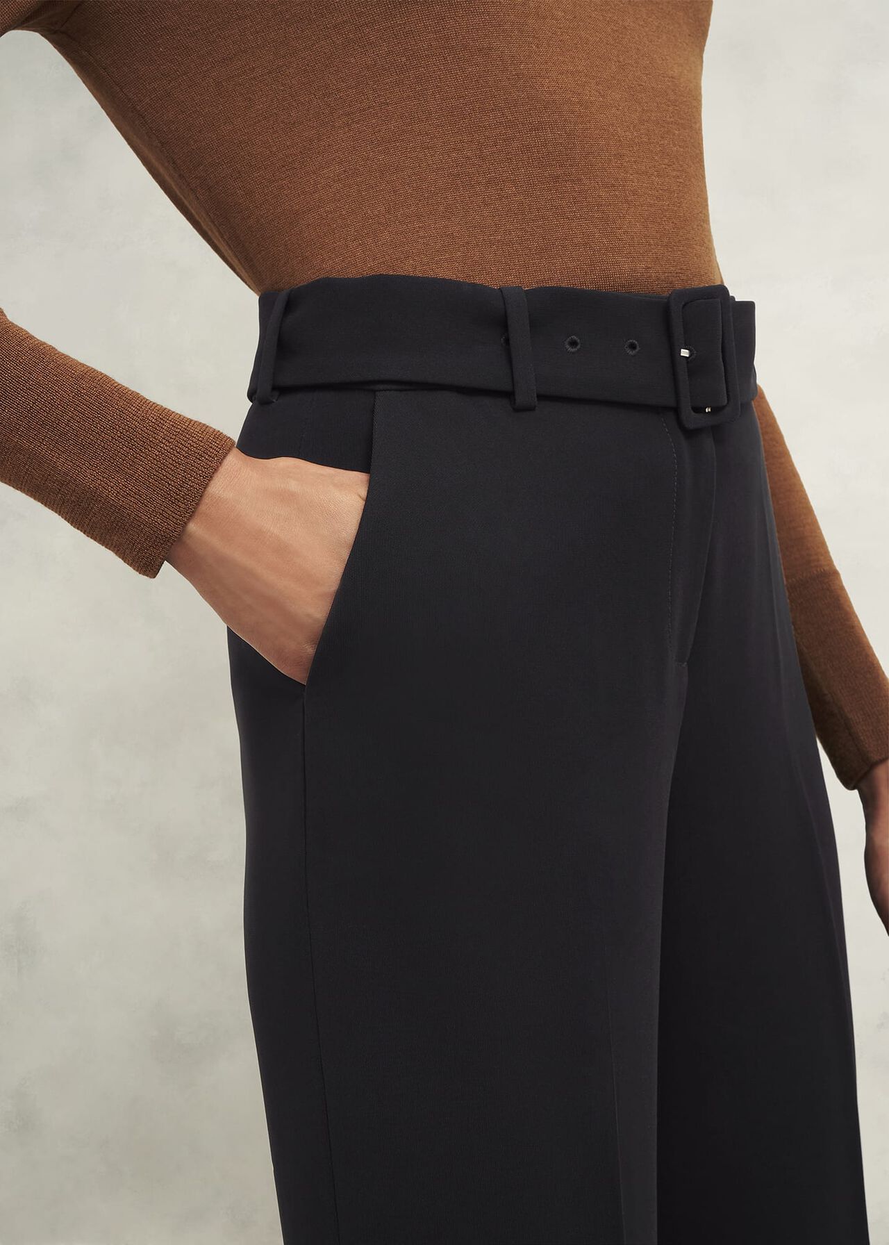 Drew Wide Trousers, Black, hi-res