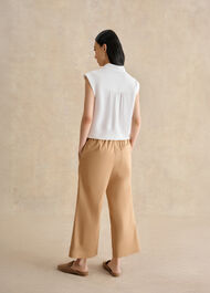 Lorrie Cotton Trousers, Cashew Brown, hi-res
