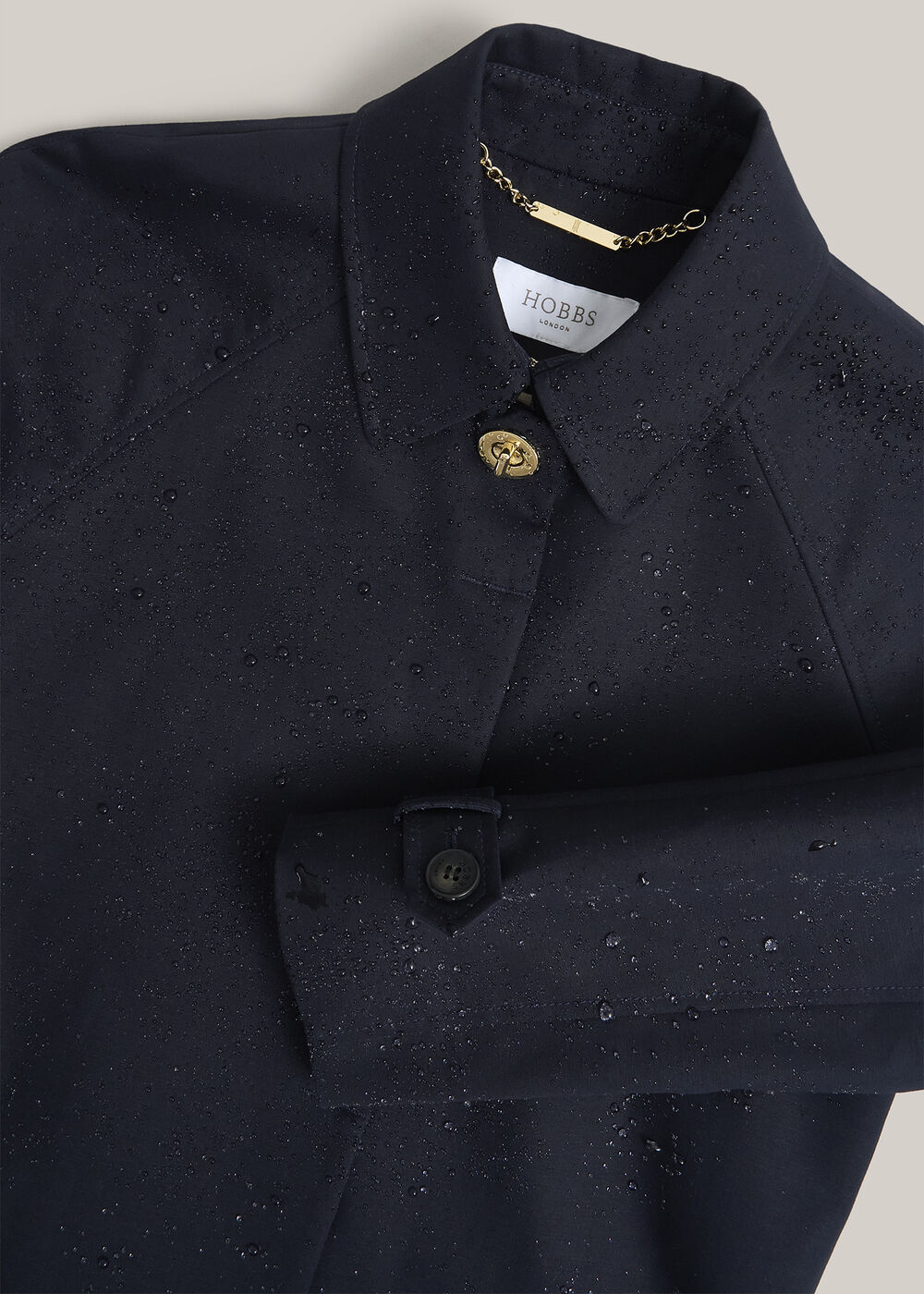 Petite Vivienne Shower Resistant Trench Coat, Navy, hi-res