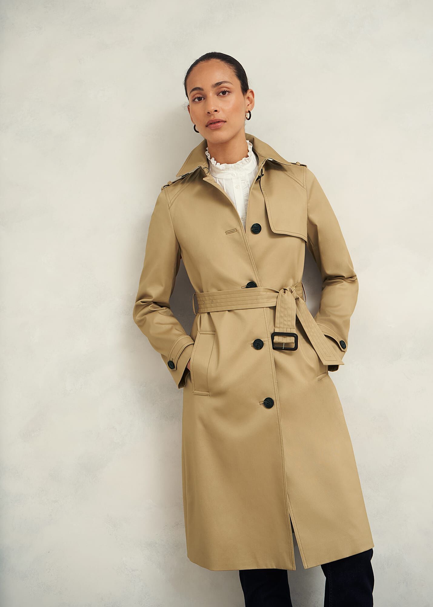 最前線の | Coat Trench Resistant Shower Hallie Hobbs | US ジャケット・アウター