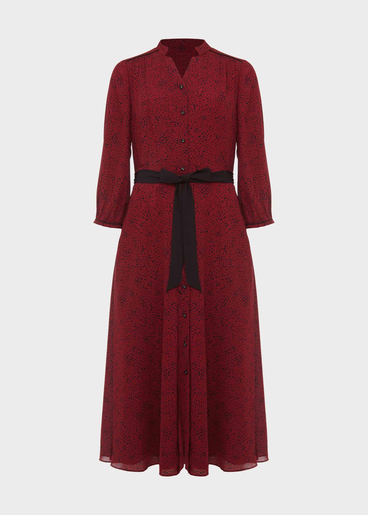Petite Cece Crepe Shirt Dress Merlot Black