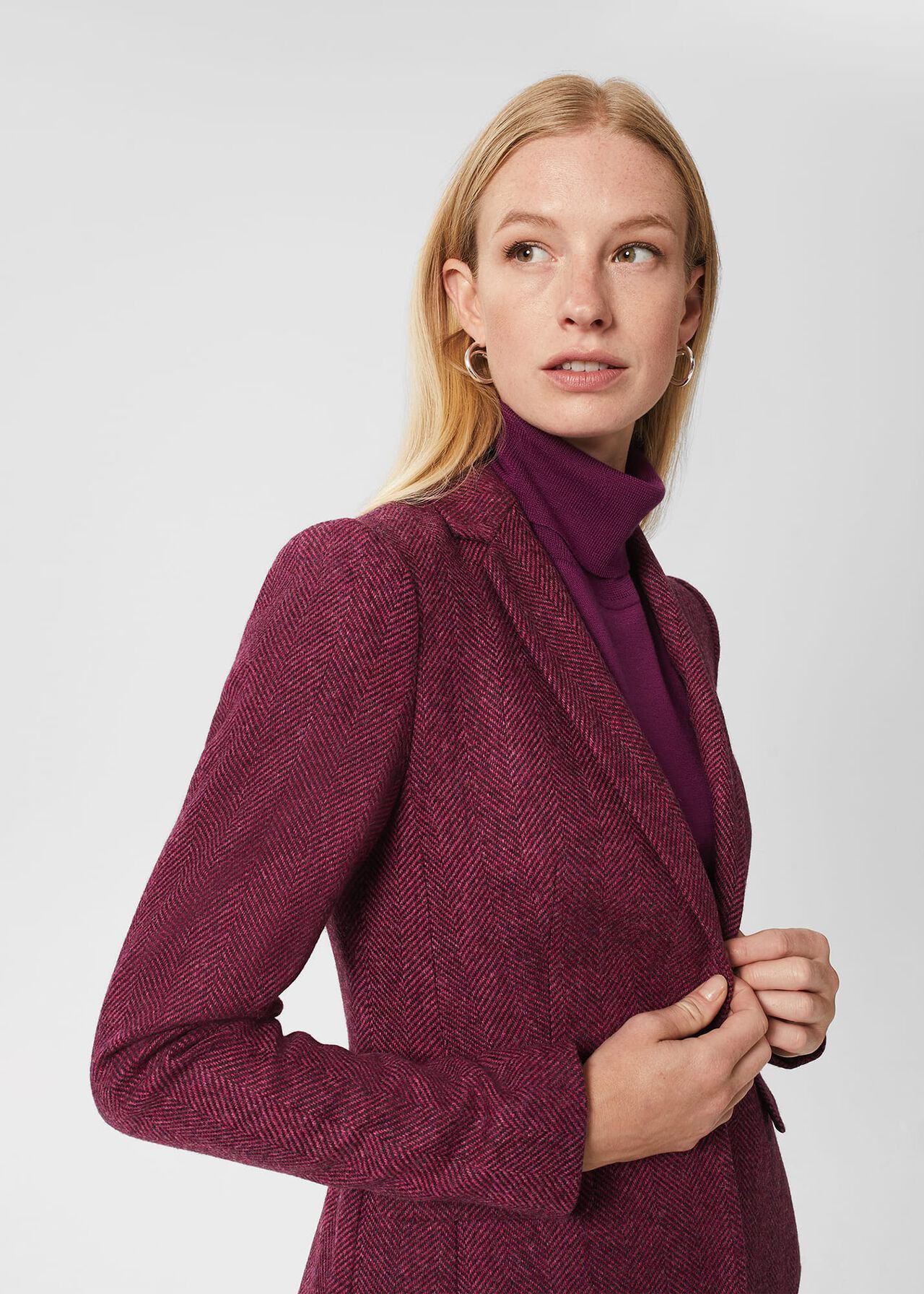 Petite Blake Wool Jacket, Purple Multi, hi-res