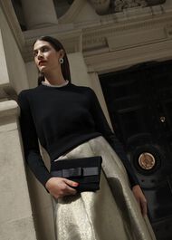 Black Tresco Wool Cashmere Crew Neck Knitted Jumper, Black, hi-res