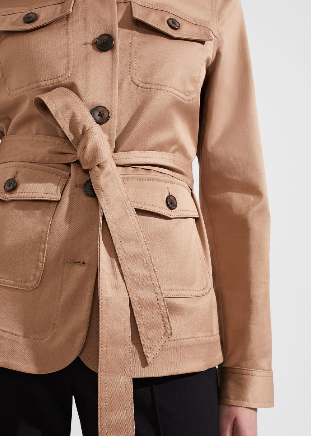 Livi Belted Jacket, Camel, hi-res
