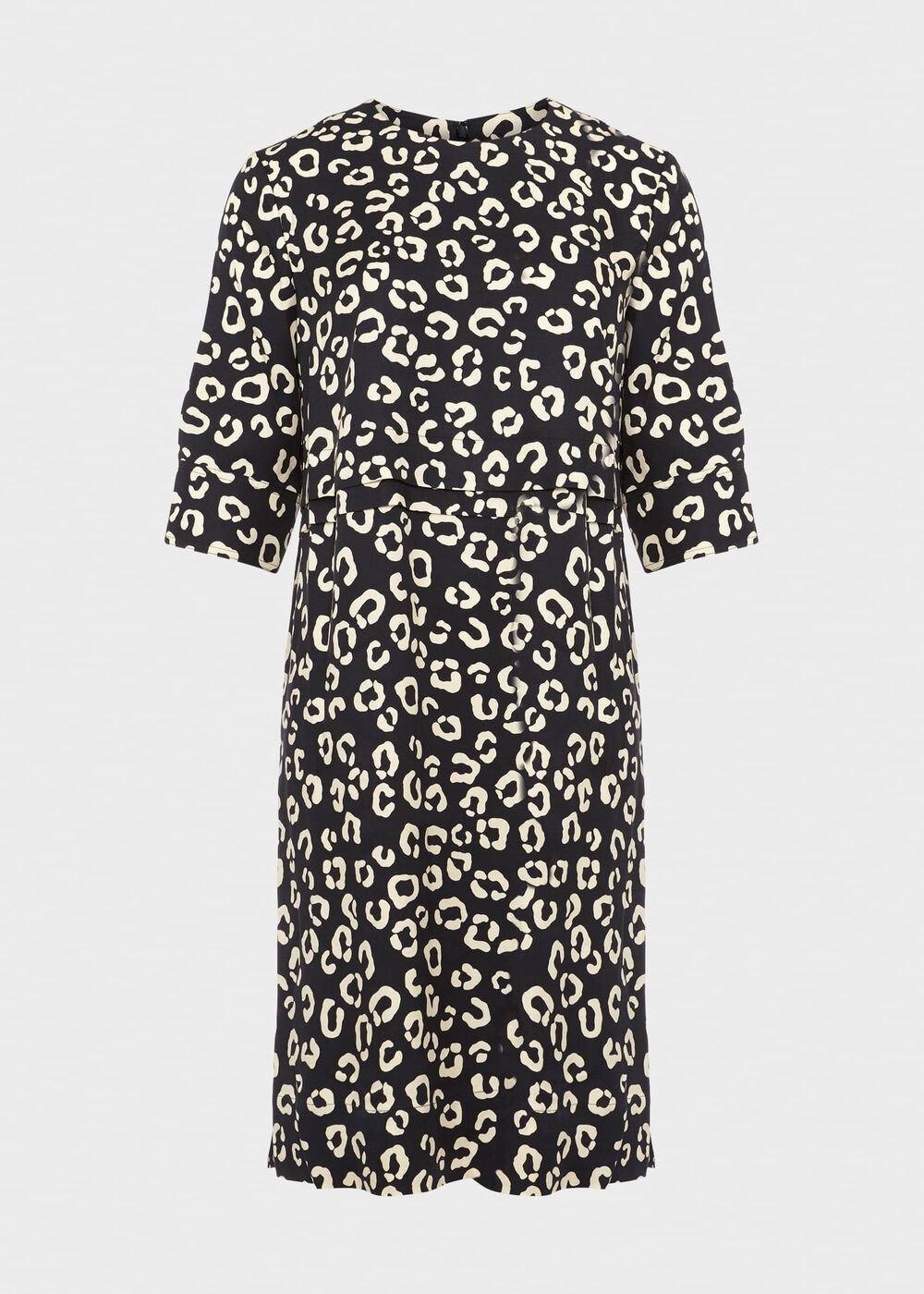 Iza Printed Tunic Dress, Navy Ivory, hi-res