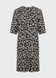 Iza Printed Tunic Dress, Navy Ivory, hi-res