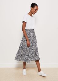 Cavendish Skirt, Navy Buttrcream, hi-res