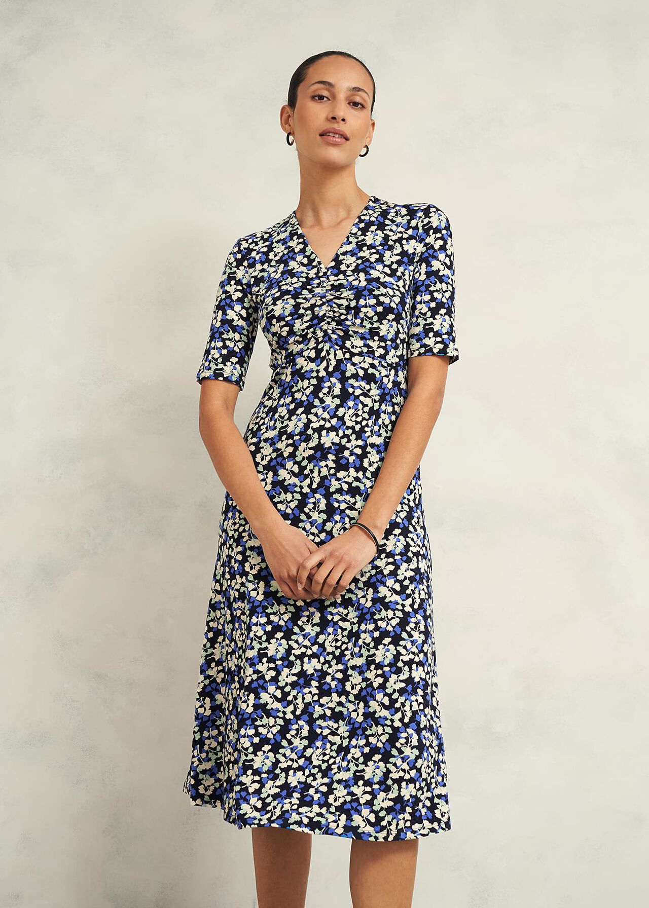 Frankie Jersey Dress, Navy Multi, hi-res