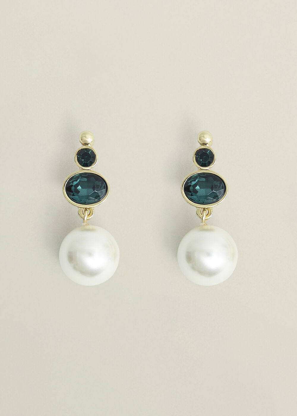 Priscilla Earrings, Green Ivory, hi-res