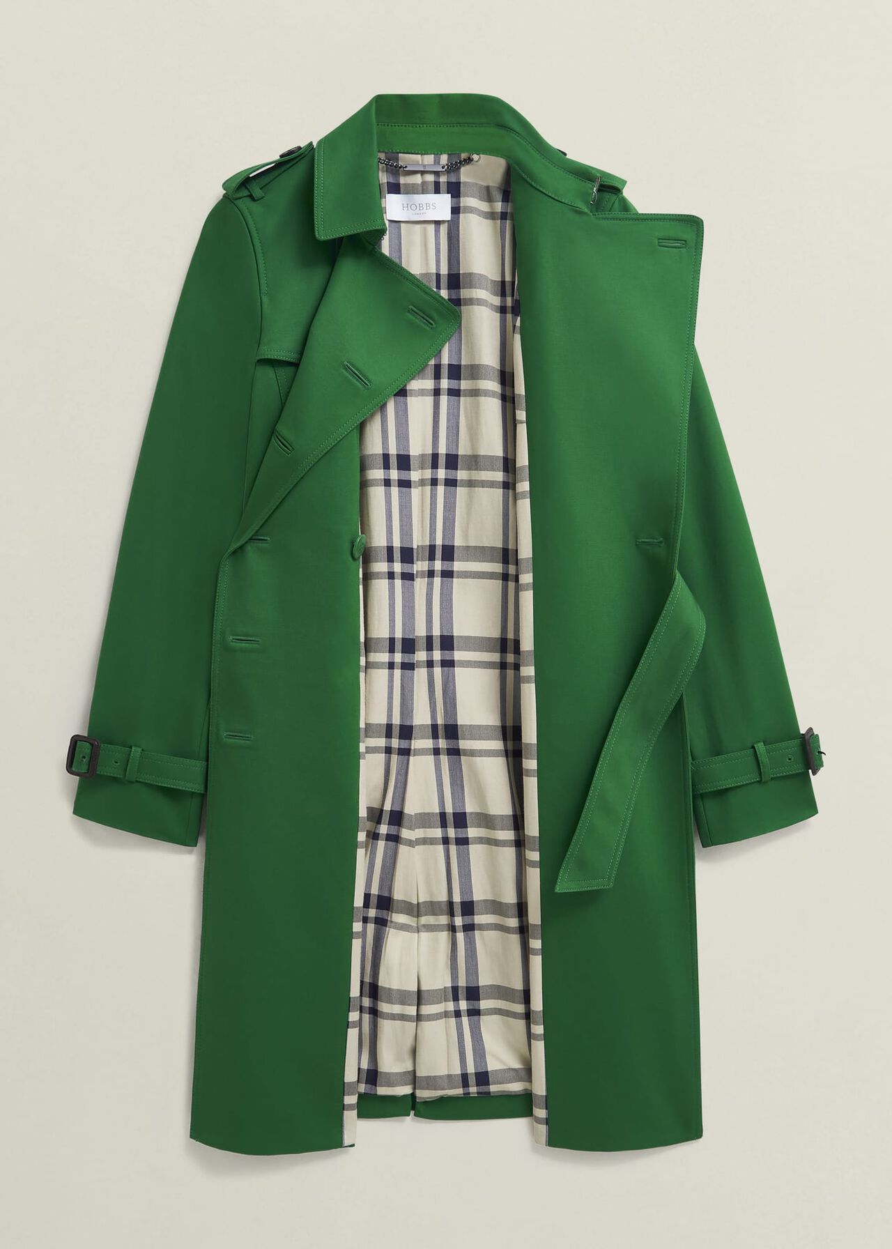 Skylar Shower Resistant Trench Coat, Verdant Green, hi-res