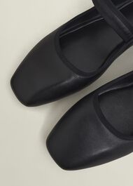 Clara Leather Mary Janes, Black, hi-res