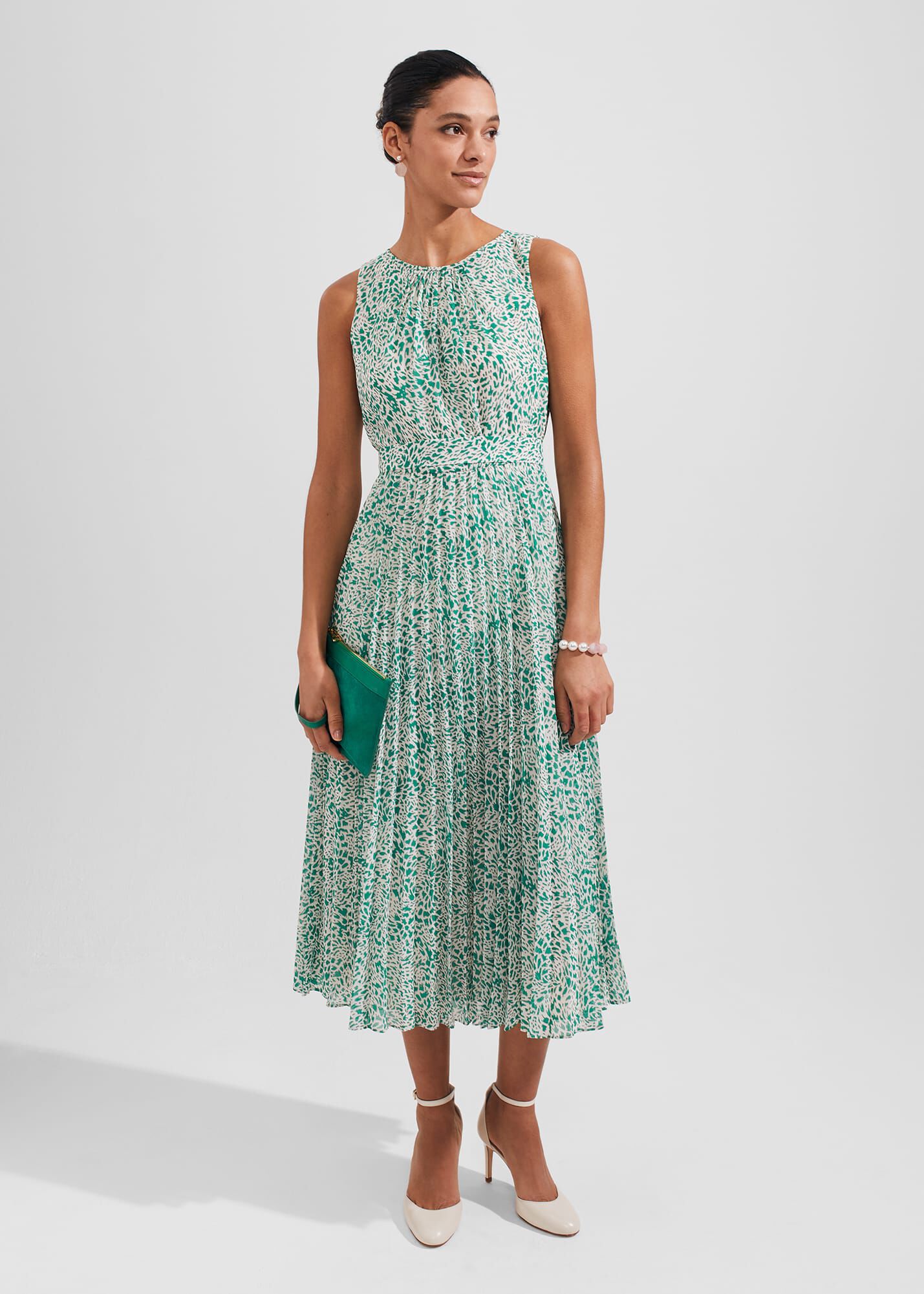 Blythe Pleated Midi Dress