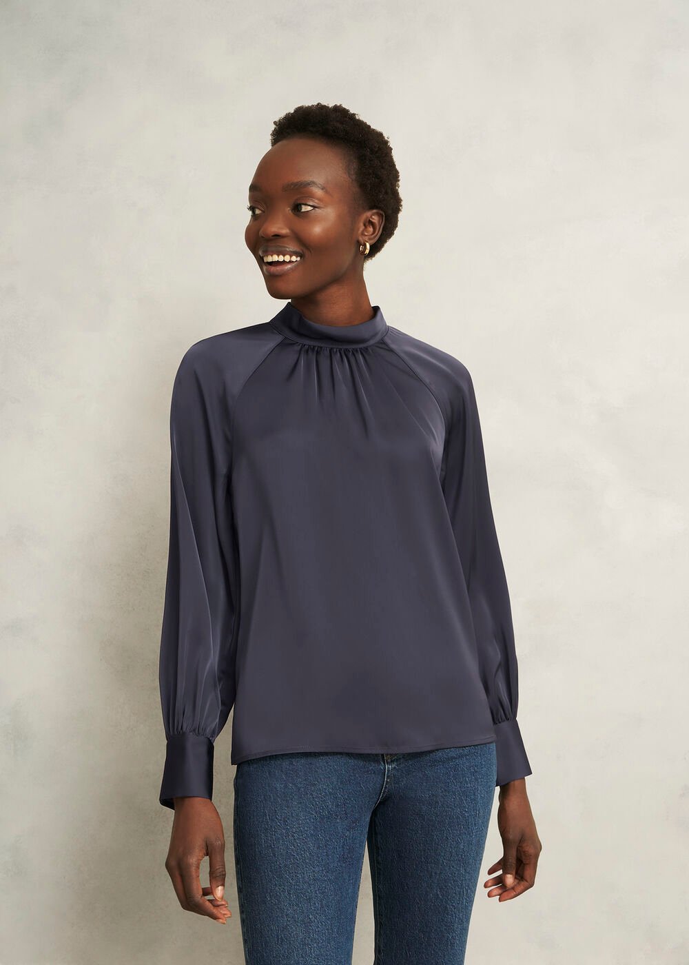 Tara Blouse, Deep Slate Blue, hi-res