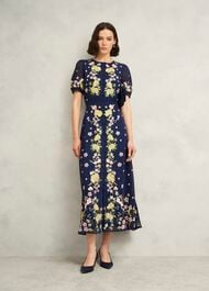Elva Embroidered Dress, Midnight Multi, hi-res