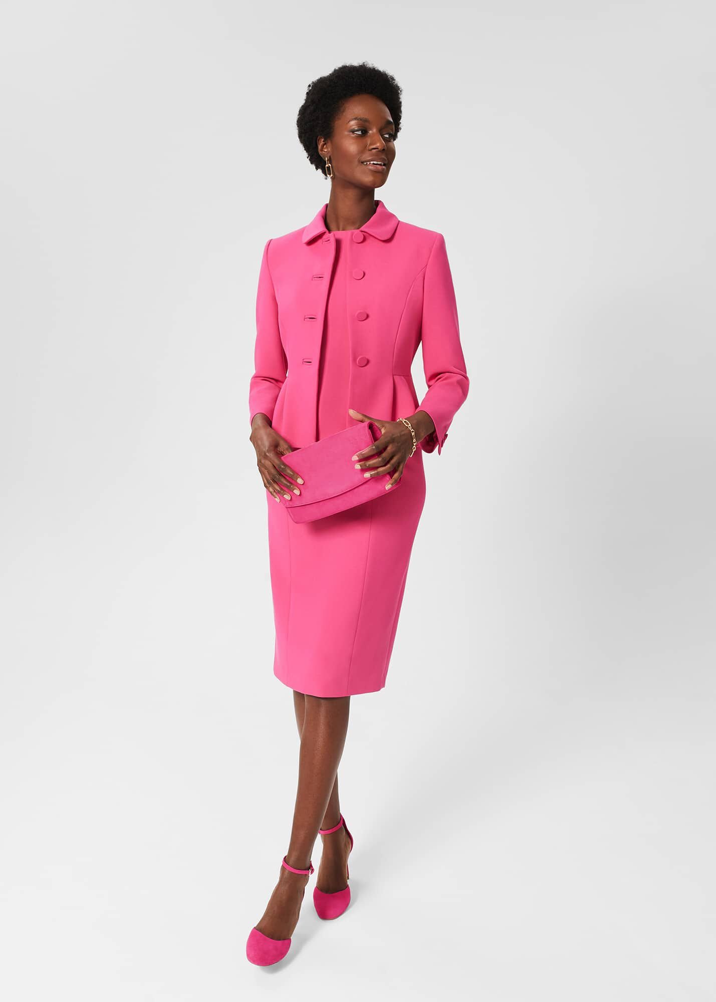 hobbs pink shift dress