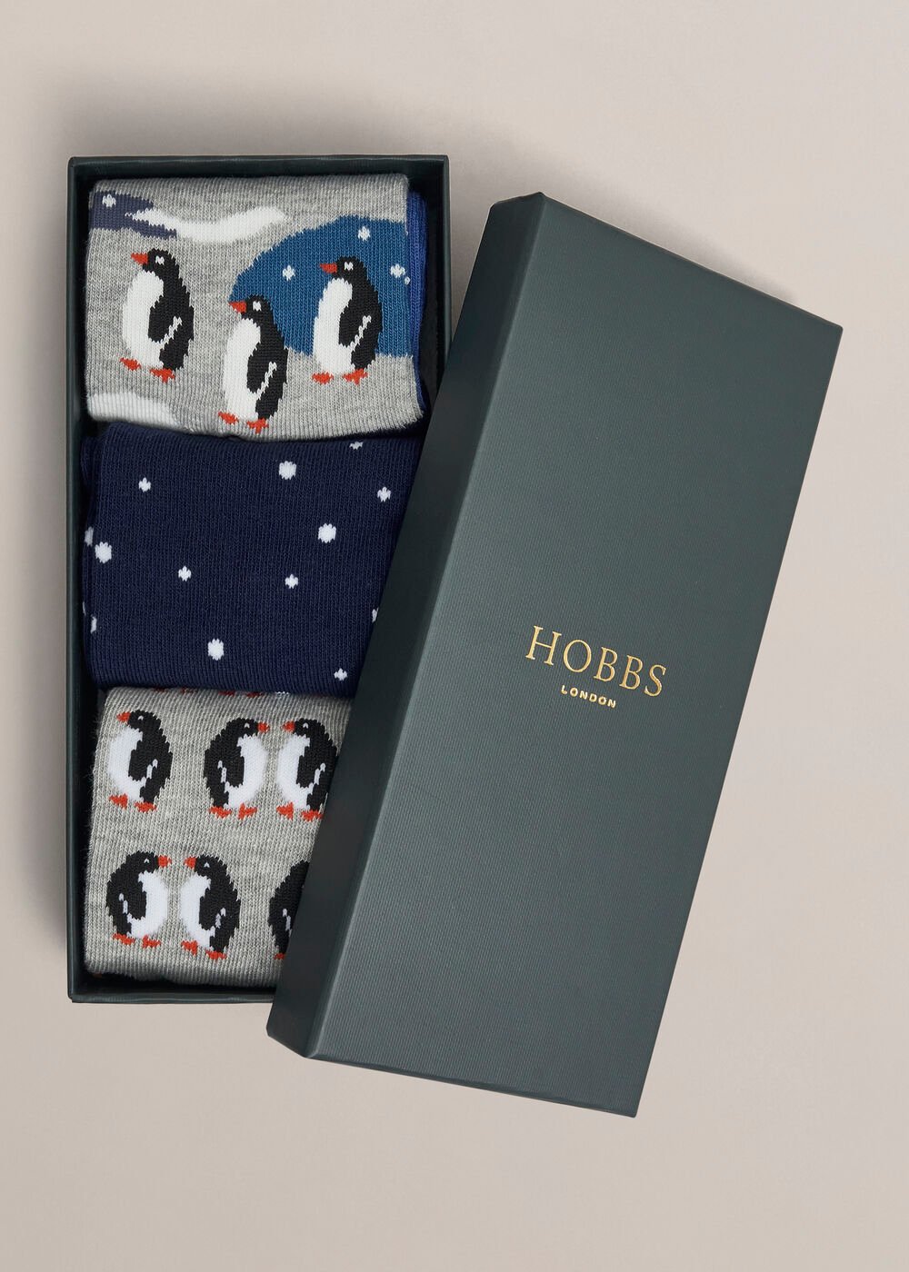 Penguin Sock Set, Blue Multi, hi-res