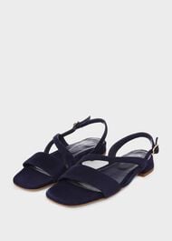 Mila Flat Sandal, Midnight, hi-res