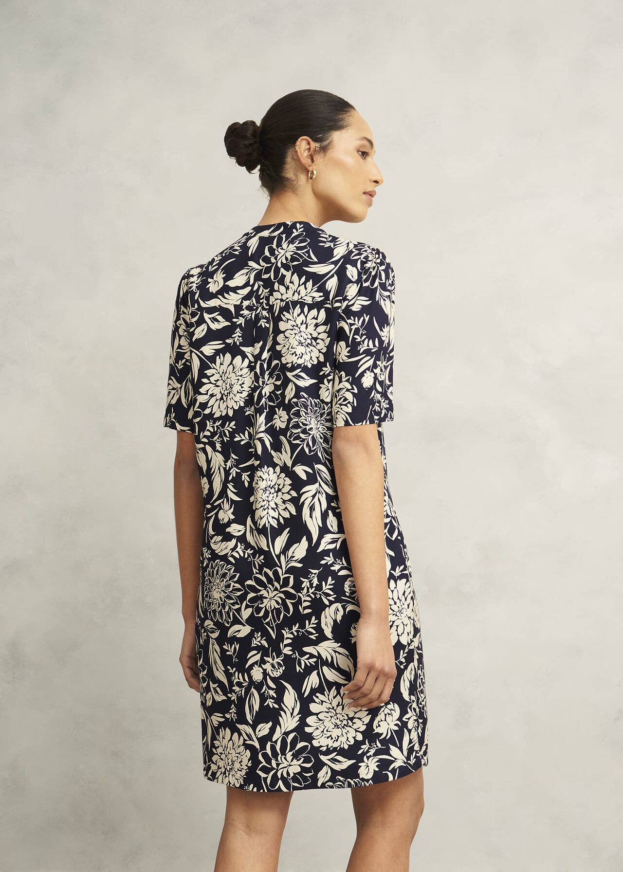 Lucille Dress, Navy Cream, hi-res