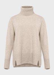 Dahlia Cashmere Sweater, Oatmeal, hi-res