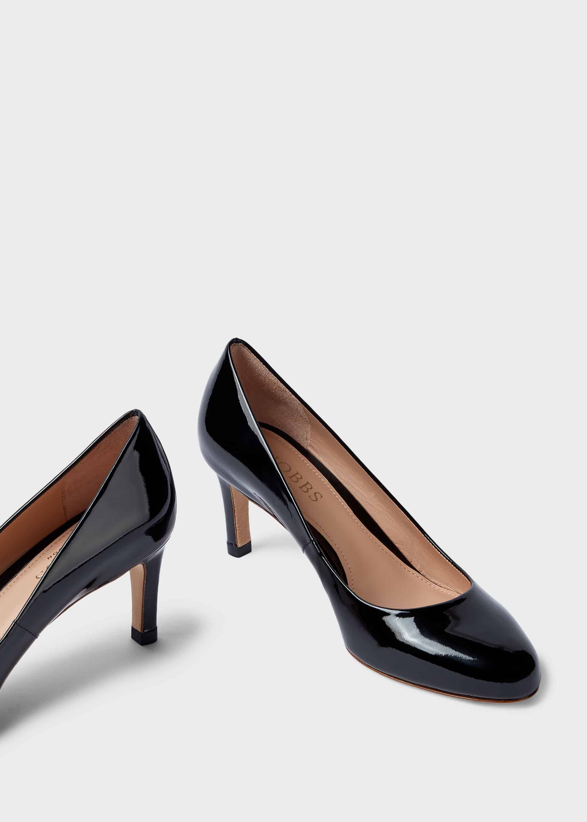 patent stiletto heel court shoes