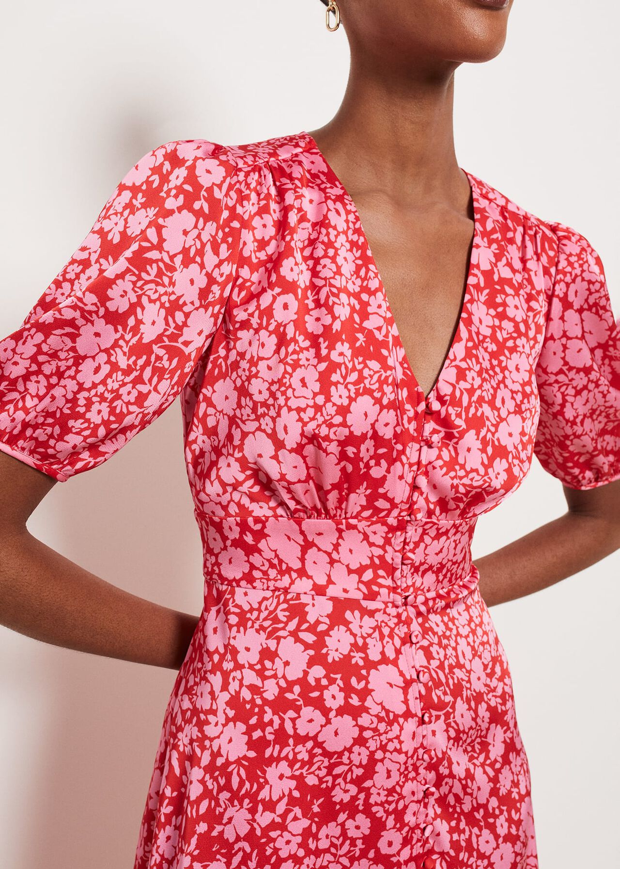 Greywell Dress, Red Rose Pink, hi-res